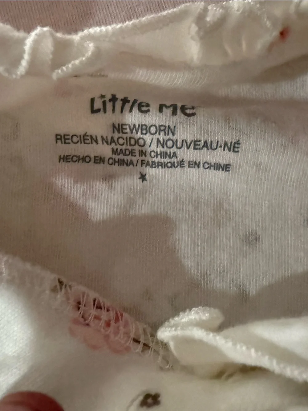 Little Me Vintage Rose Footed One-Piece Newborn